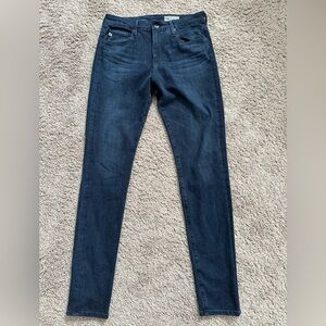 Ag Adriano Goldschmied Navy High Rise Skinny Jeans